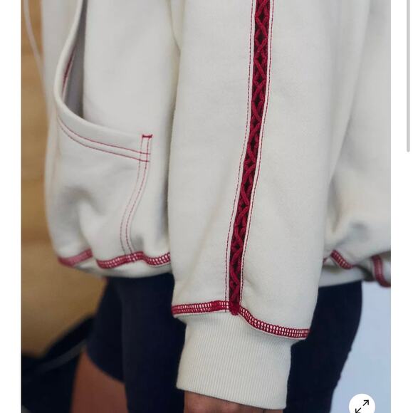 Free People Final Call Rose Logo Hoodie XS - Picture 9 of 10